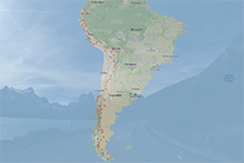 map of South America