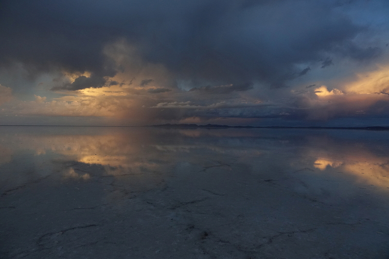 reflections on the Salar de Uyuni in Bolivia